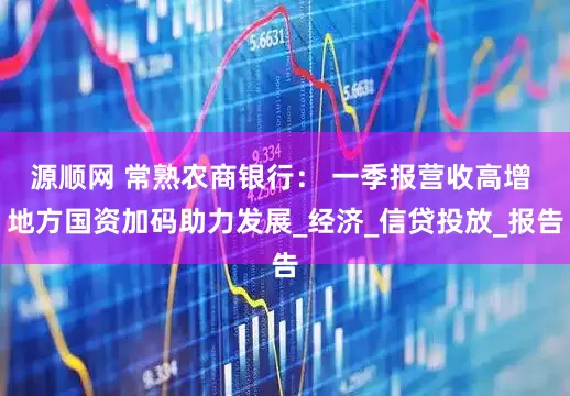 源顺网 常熟农商银行： 一季报营收高增 地方国资加码助力发展_经济_信贷投放_报告
